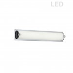 30W LED Vanity Polished Chrome with White Glass