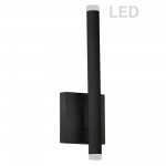 10W Wall Sconce, Matte Black with White Acrylic Diffuser