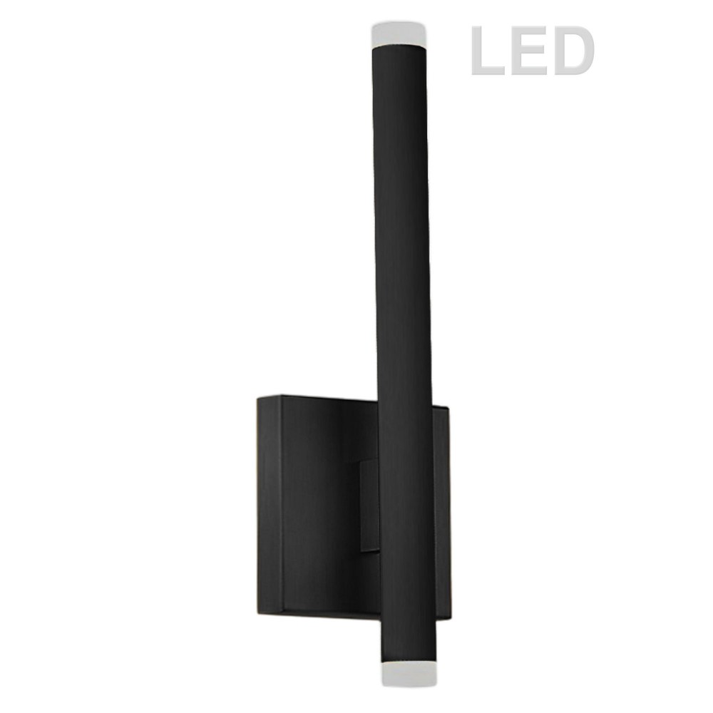 10W Wall Sconce, Matte Black with White Acrylic Diffuser