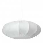 1 Light Zoey Pendant Lycra White Shade, Fabric Diffuser, White