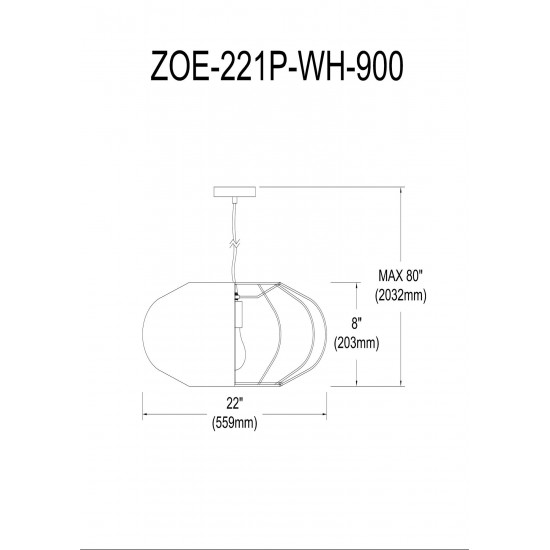 1 Light Zoey Pendant Lycra White Shade, Fabric Diffuser, White