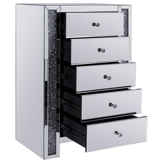 ACME Noralie Chest, Mirrored & Faux Diamonds