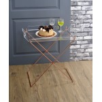 ACME Cercie Tray Table, Clear Acrylic & Copper