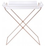 ACME Cercie Tray Table, Clear Acrylic & Copper