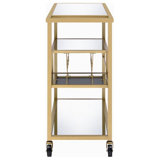 ACME Adamsen Serving Cart, Champagne & Mirror