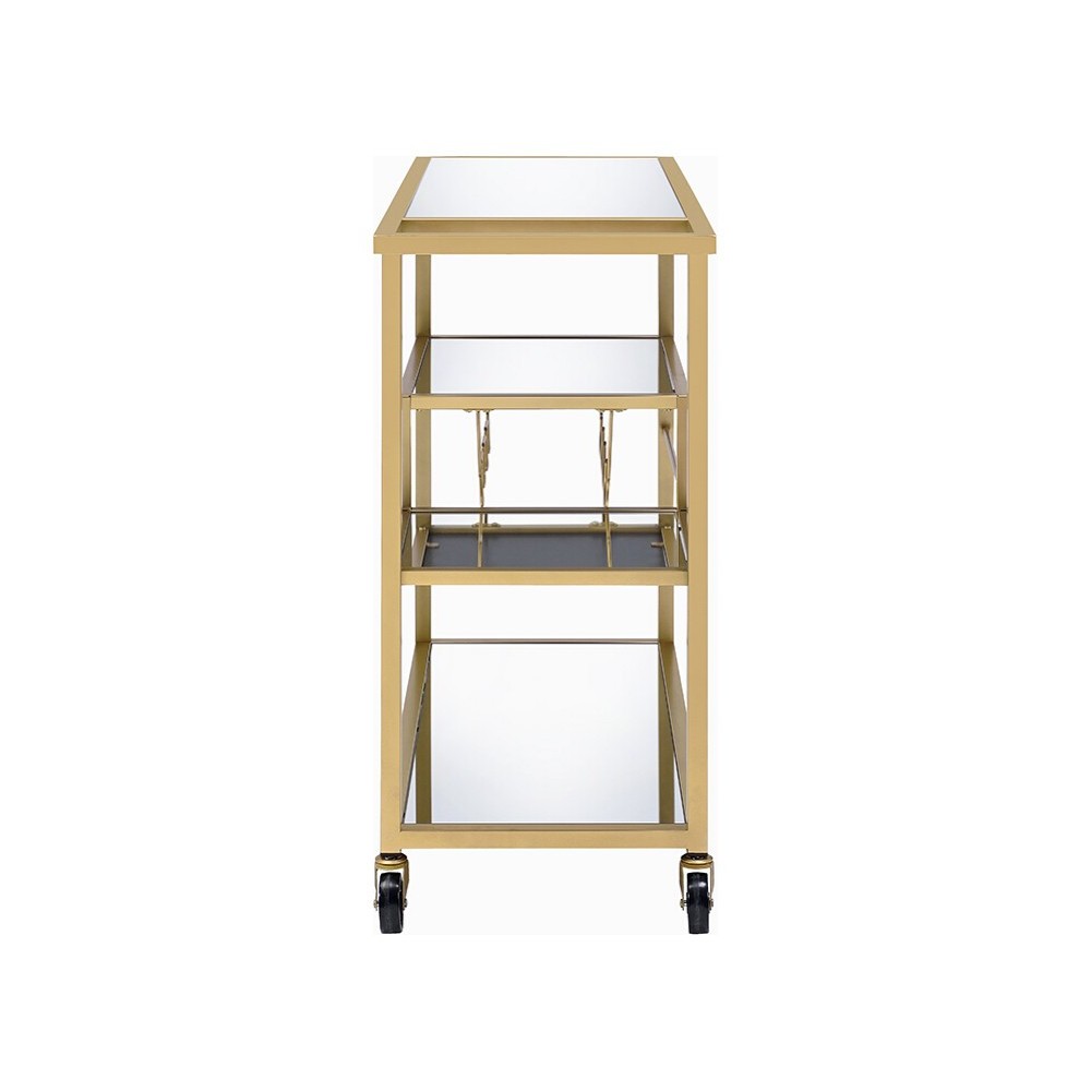 ACME Adamsen Serving Cart, Champagne & Mirror