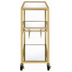 ACME Adamsen Serving Cart, Champagne & Mirror