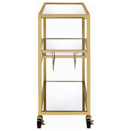 ACME Adamsen Serving Cart, Champagne & Mirror