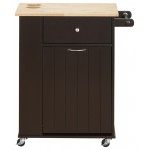 ACME Zina Kitchen Cart, Natural & Wenge