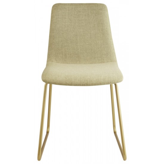 ACME Mimosa Accent Chair, Light Green Fabric & Gold