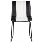 ACME Muscari Accent Chair, Black/White PU & Black