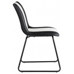 ACME Muscari Accent Chair, Black/White PU & Black