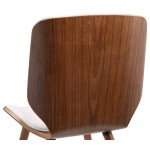 ACME Nemesia Accent Chair, White PU & Walnut