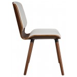 ACME Nemesia Accent Chair, White PU & Walnut