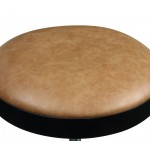 ACME Ouray Adjustable Stool w/Swivel (Set-2), Vintage Caramel PU & Black