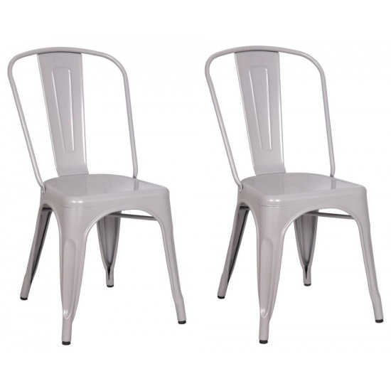 ACME Jakia Side Chair (Set-2), Silver