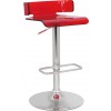ACME Rania Adjustable Stool w/Swivel, Red & Chrome, 22"~31" Seat Height