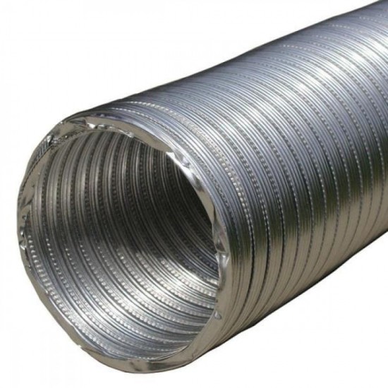 10-in. W Round Aluminum Flexible Duct Hose In Aluminum