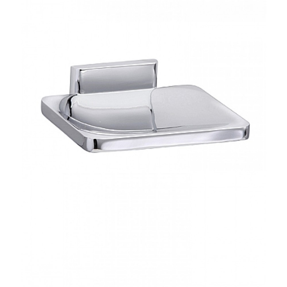 4 in. x 4 in. Chrome Plated Soap Dish