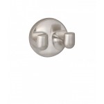 2.15 in. Round Stainless Steel Taymor Infinity Double Robe Hook in Satin Nickel