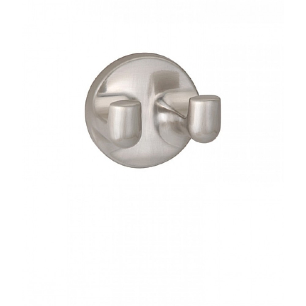 2.15 in. Round Stainless Steel Taymor Infinity Double Robe Hook in Satin Nickel