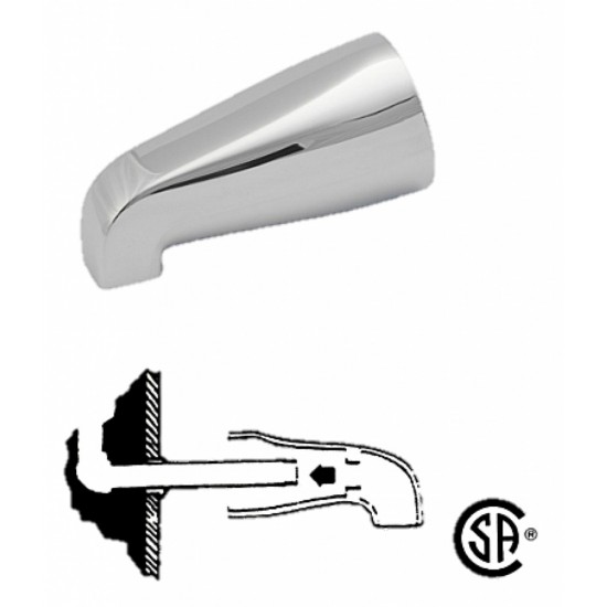 5.38-in. x 2.75-in. Tub Spout Without Diverter In Chrome