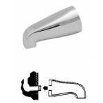 5.38-in. x 2.75-in. Tub Spout Without Diverter In Chrome, Adjustable
