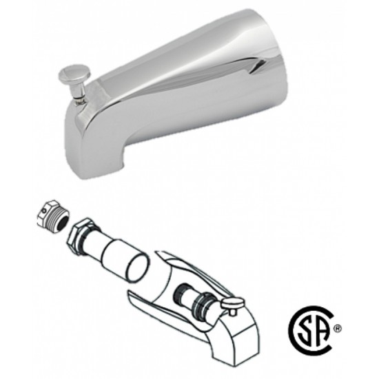 5.38-in. x 2.75-in. Tub Spout With Diverter In Chrome