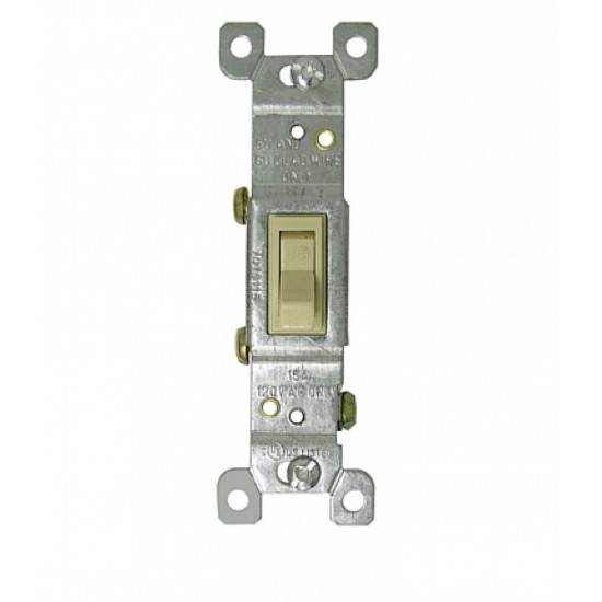 5.25 in. x 7.25 in. Electrical Switch in Ivory 15 AMP, w/ copper only
