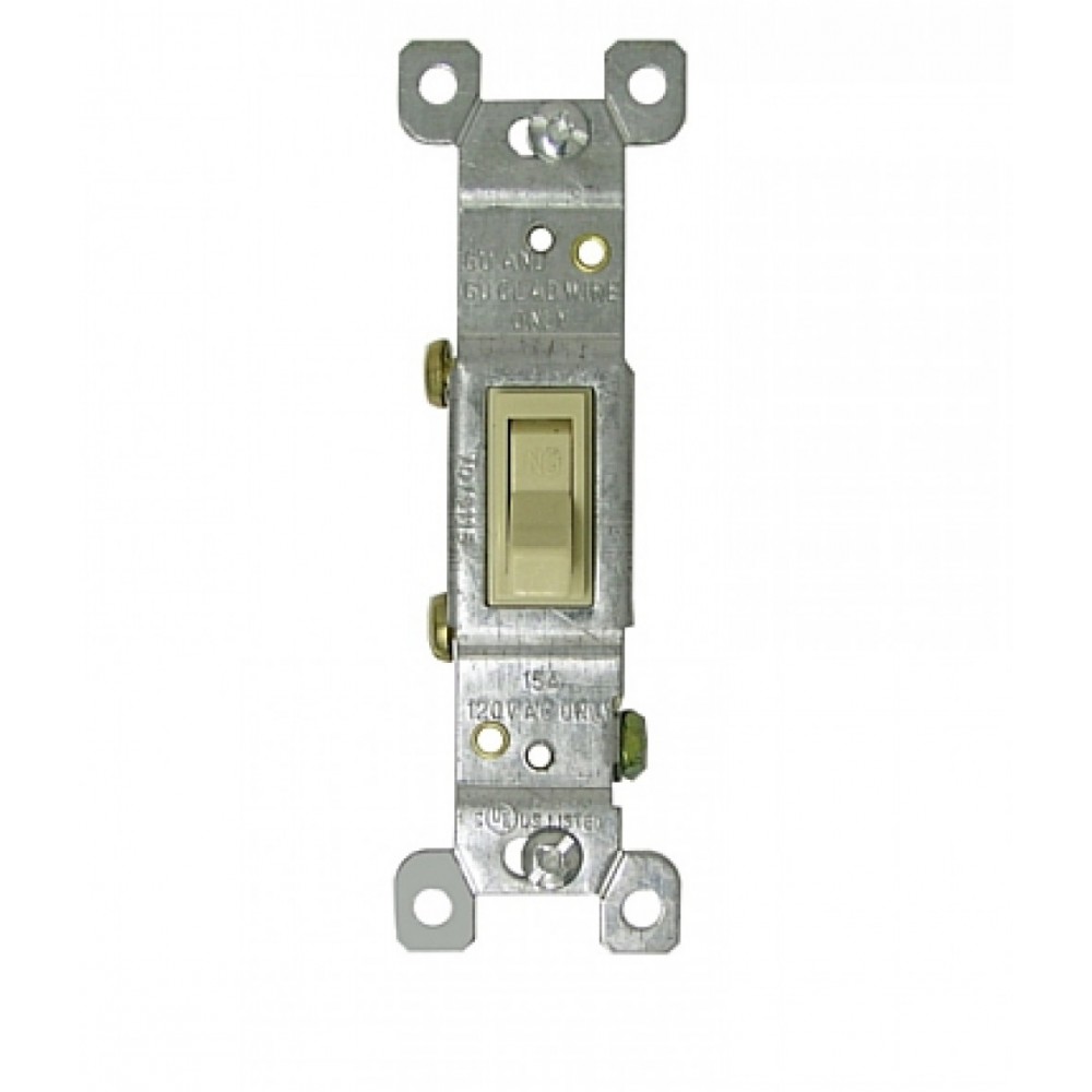 5.25 in. x 7.25 in. Electrical Switch in Ivory 15 AMP, w/ copper only