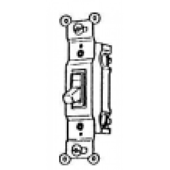 5.25 in. x 7.25 in. Electrical Switch in Ivory 15 AMP, w/ copper only