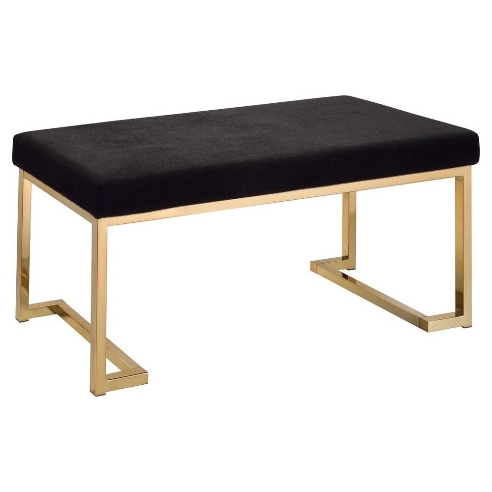 ACME Boice Bench, Black Fabric & Champagne