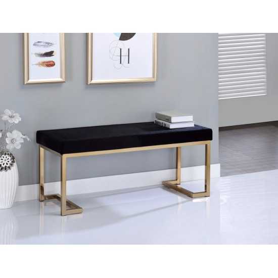 ACME Boice Bench, Black Fabric & Champagne