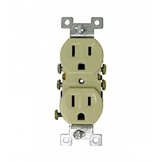 8.63 in. x 12.13 in. x 1.88 in. Electrical Receptacle in Ivory, AI-35012