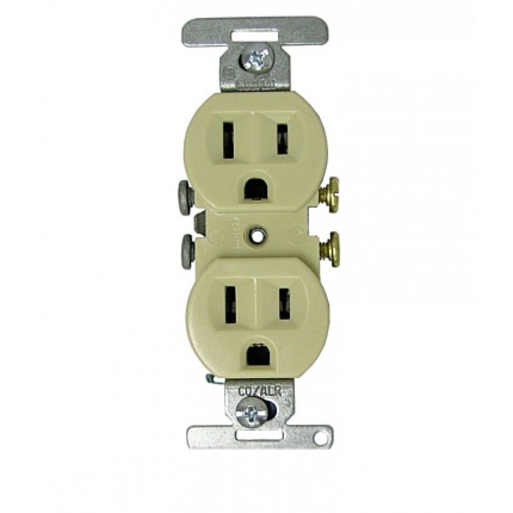 8.63 in. x 12.13 in. x 1.88 in. Electrical Receptacle in Ivory, AI-35014