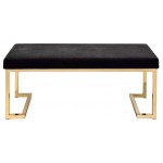 ACME Boice Bench, Black Fabric & Champagne