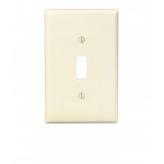3.12 in. x 4.87 in. Plastic Electrical Switch Plate in Ivory, AI-35024
