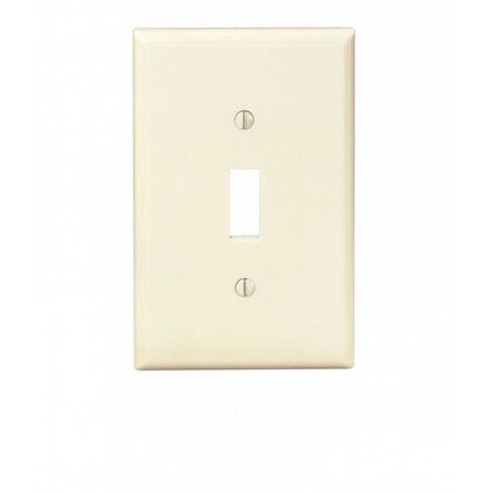 3.12 in. x 4.87 in. Plastic Electrical Switch Plate in Ivory, AI-35024