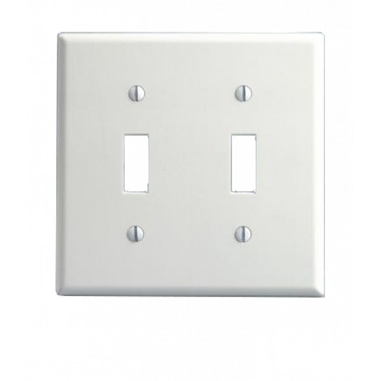 4.56 in. x 4.87 in. Plastic Electrical Switch Plate in White