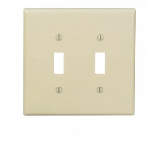 4.56 in. x 4.87 in. Plastic Electrical Switch Plate in Ivory