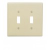 4.56 in. x 4.87 in. Plastic Electrical Switch Plate in Ivory