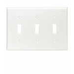 10.25 in. x 4.87 in. Plastic Electrical Switch Plate in White