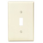 3.5 in. x 5.62 in. Plastic Electrical Switch Plate in Ivory