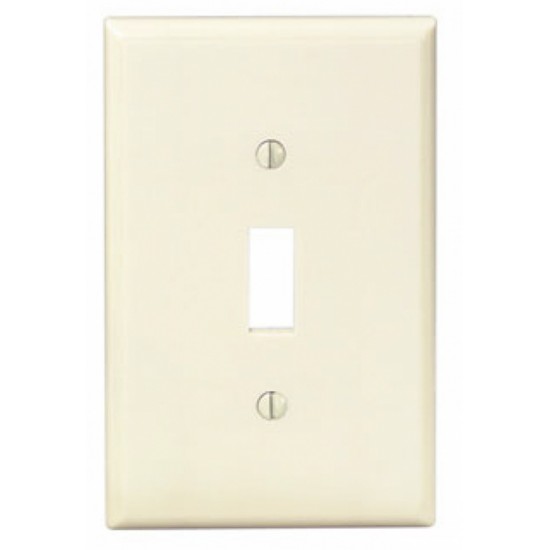 3.5 in. x 5.62 in. Plastic Electrical Switch Plate in Ivory