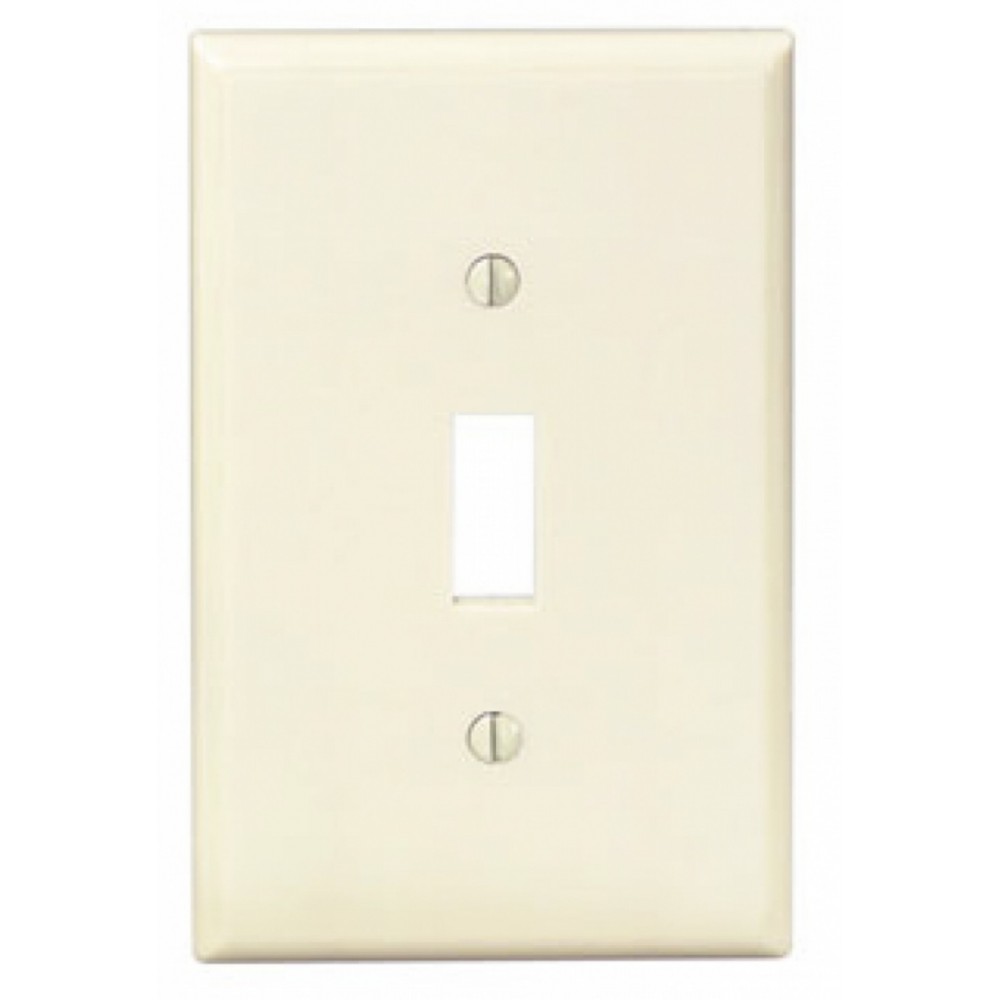 3.5 in. x 5.62 in. Plastic Electrical Switch Plate in Ivory