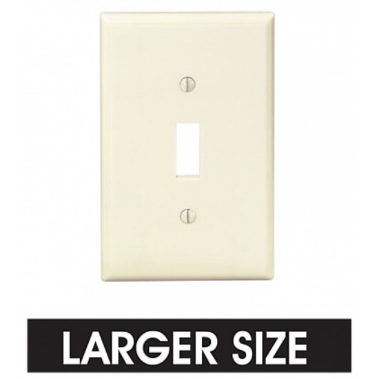 3.5 in. x 5.62 in. Plastic Electrical Switch Plate in Ivory