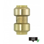 0.5 in. x 0.5 in. Lead Free BrassPush-Fit Coupling