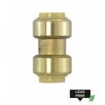 1 in. x 1 in. Lead Free BrassPush-Fit Coupling