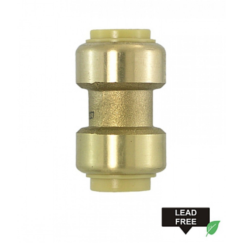 1 in. x 1 in. Lead Free BrassPush-Fit Coupling