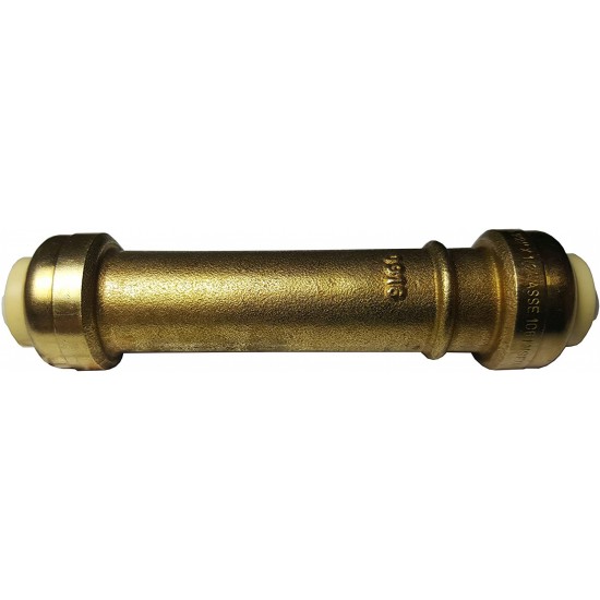 0.5 in. x 0.5 in. Lead Free Brass Push-Fit Long Repair Coupling